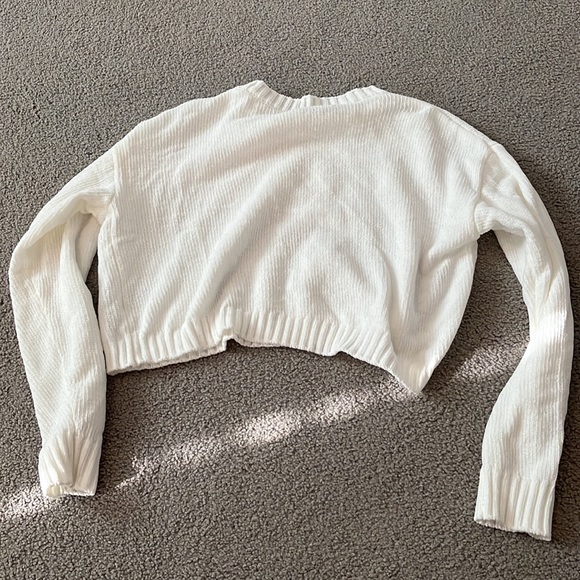 social scene cropped white sweater size xs - Picture 5 of 5